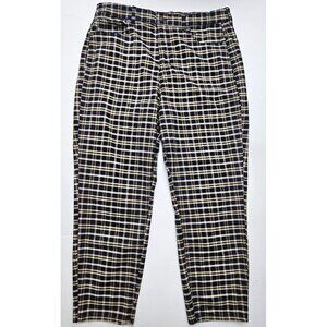 American Eagle Women’s Plaid Stretch Jeans – Size 16 (Black & Beige Check)